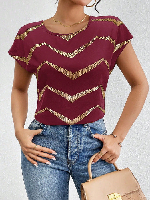 SHEIN Privé Blusa casual elegante y suelta con hombros de lámina para mujer - Quierox - Tienda Online