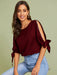SHEIN Privé Top con cuenta con perla de manga con abertura con nudo - Quierox - Tienda Online