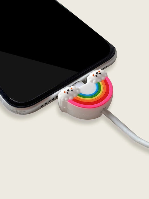 Shein Protector de cable de datos con diseño de arcoíris de dibujos animados - Quierox - Tienda Online
