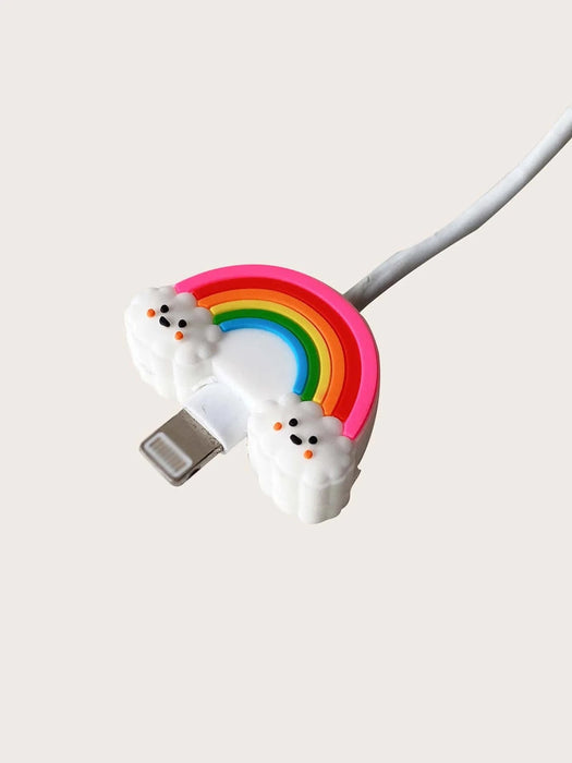 Shein Protector de cable de datos con diseño de arcoíris de dibujos animados - Quierox - Tienda Online