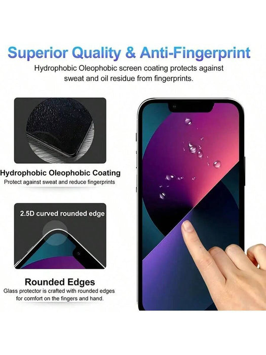 Shein Protector de pantalla de vidrio templado transparente brillante para teléfono, 3 piezas - Quierox - Tienda Online