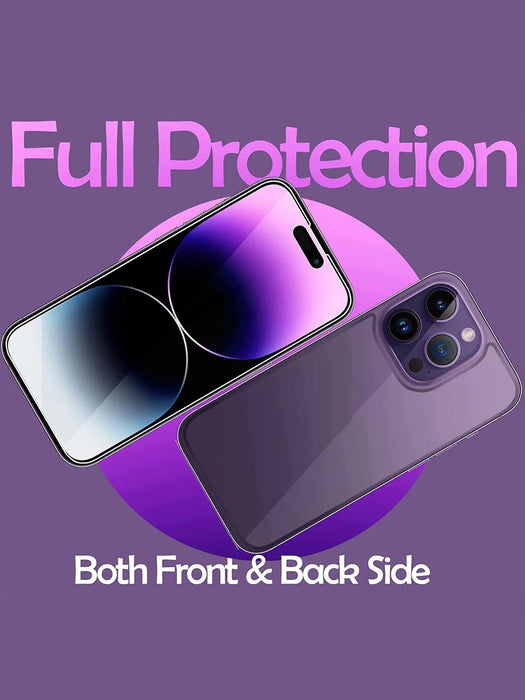 Shein Protector de pantalla templado de 2 piezas y película trasera compatible con iPhone X/XS - Quierox - Tienda Online