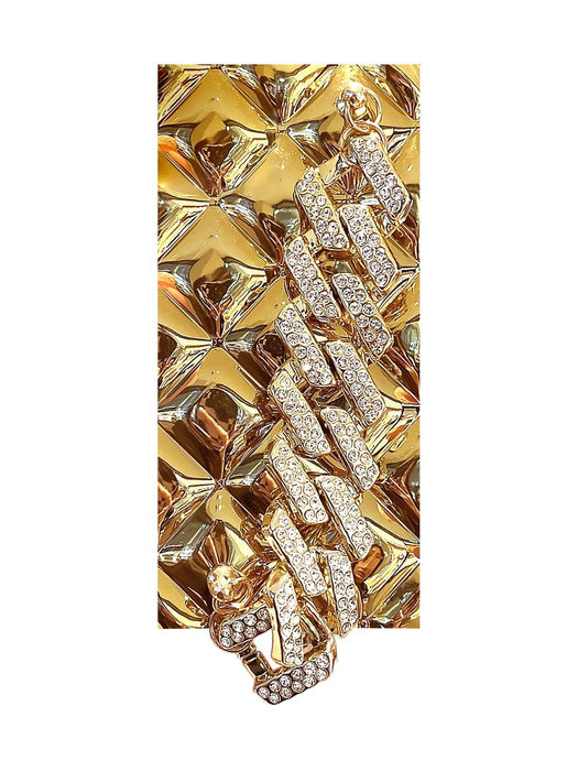 Shein Pulsera con cierre de diamantes de imitación de rombos galvanizados de Apple - Quierox - Tienda Online