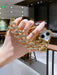 Shein Pulsera con cierre de diamantes de imitación de rombos galvanizados de Apple - Quierox - Tienda Online