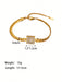 Shein Pulsera de acero inoxidable con circonita cúbica - Quierox - Tienda Online