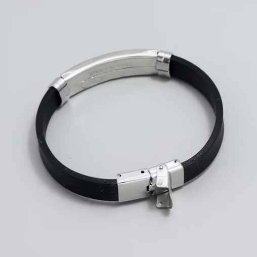 Shein Pulsera de acero inoxidable con cruz y cierre magnético - Quierox - Tienda Online
