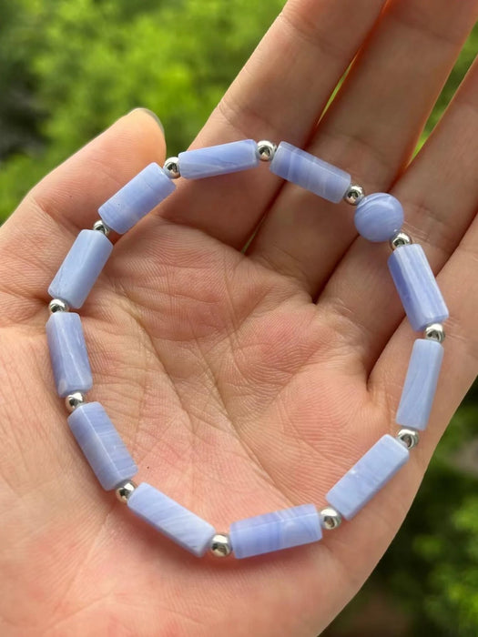 Shein Pulsera de cristal azul, 3 piezas/juego - Quierox - Tienda Online