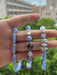 Shein Pulsera de cristal azul, 3 piezas/juego - Quierox - Tienda Online