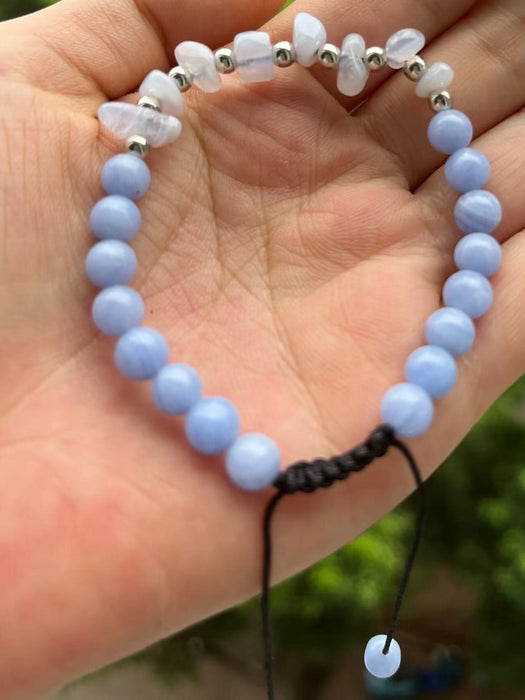 Shein Pulsera de cristal azul, 3 piezas/juego - Quierox - Tienda Online