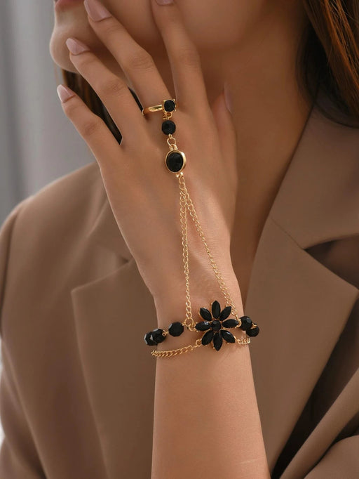 Shein Pulsera de manoplas con decoración de flores - Quierox - Tienda Online