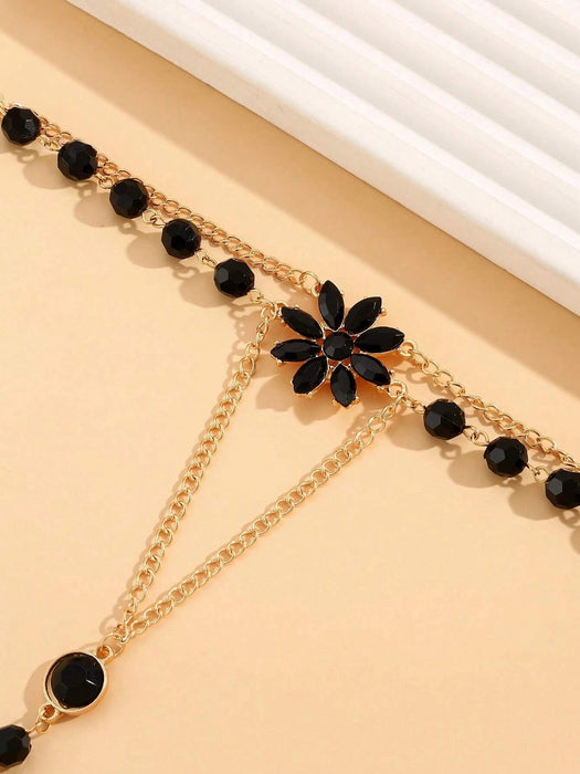 Shein Pulsera de manoplas con decoración de flores - Quierox - Tienda Online