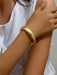 Shein Pulsera de metal brillante, elegante y sencilla, ideal para uso diario - Quierox - Tienda Online