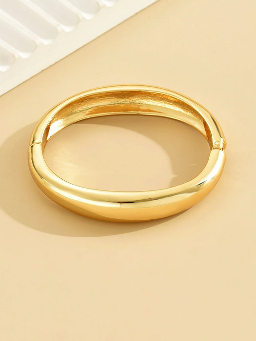 Shein Pulsera de metal brillante, elegante y sencilla, ideal para uso diario - Quierox - Tienda Online