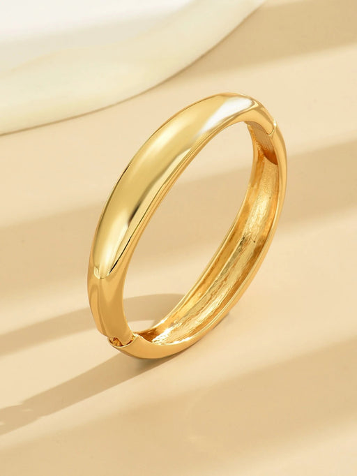 Shein Pulsera de metal brillante, elegante y sencilla, ideal para uso diario - Quierox - Tienda Online