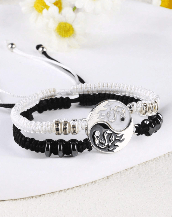 SHEIN Pulsera de pareja de Tai Chi con tótem de dragón transfronterizo europeo - Quierox - Tienda Online