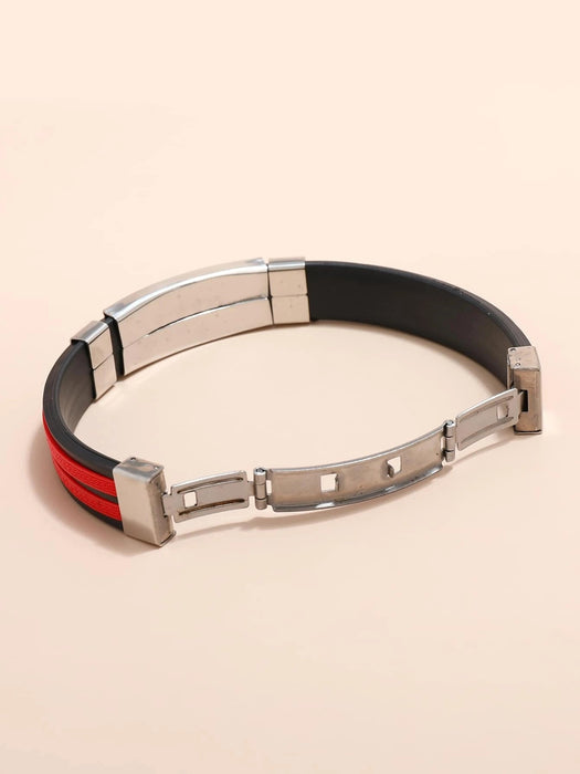Shein Pulsera de PU con decoración de llamas huecas para hombre, de moda y popular - Quierox - Tienda Online