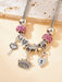 SHEIN Pulsera elegante y lujosa con dijes de corazón, animal, insecto y flor (sin caja) - Quierox - Tienda Online