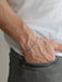 Shein Pulsera sencilla ajustable de acero inoxidable plateado para hombre - Quierox - Tienda Online