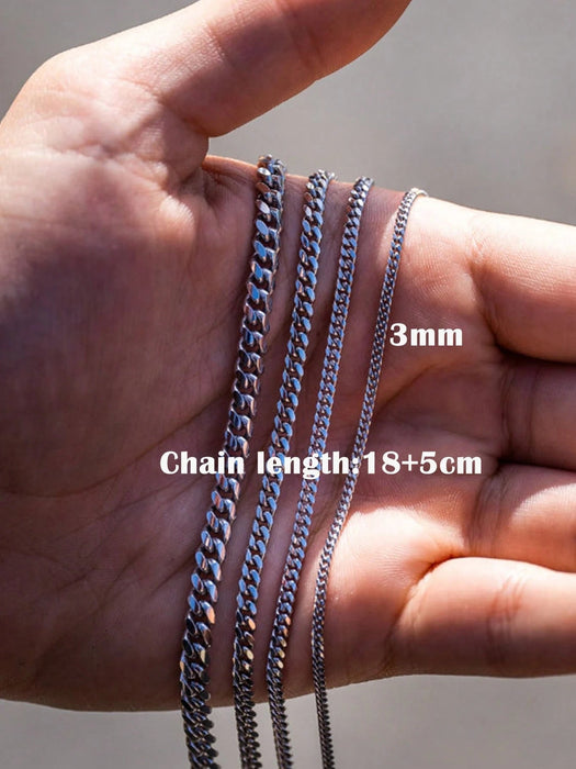 Shein Pulsera sencilla ajustable de acero inoxidable plateado para hombre - Quierox - Tienda Online