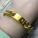 Shein Pulsera unisex de cadena de eslabones cubanos de 7 7/8 pulgadas en tono dorado brillante - Quierox - Tienda Online