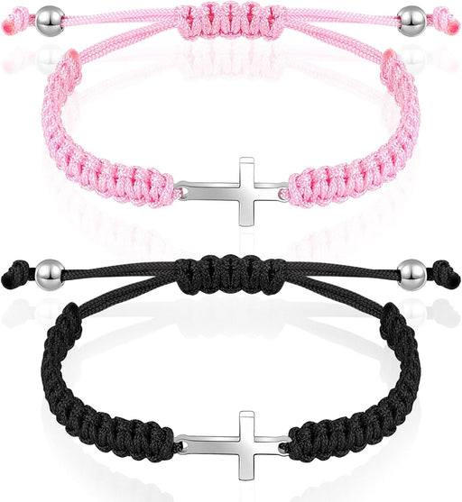 Shein Pulseras de la amistad ajustables con cruz y cadena de la Cábala para hombres y mujeres - Quierox - Tienda Online