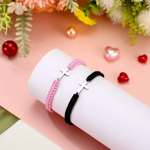 Shein Pulseras de la amistad ajustables con cruz y cadena de la Cábala para hombres y mujeres - Quierox - Tienda Online