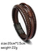 Shein pulseras trenzadas de cuero para hombres, brazalete en marrón con pulsera magnética - Quierox - Tienda Online