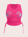 SHEIN Qutie Top tank huella de la mano con estampado con cordón lateral - Quierox - Tienda Online