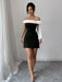 Shein Rafferiza Vestido ajustado de verano modesto con detalle de lazo en color contrastante - Quierox - Tienda Online