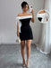 Shein Rafferiza Vestido ajustado de verano modesto con detalle de lazo en color contrastante - Quierox - Tienda Online