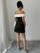 Shein Rafferiza Vestido ajustado de verano modesto con detalle de lazo en color contrastante - Quierox - Tienda Online
