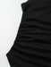 SHEIN Raffinéa Camiseta sin mangas informal y moderna con detalles metálicos en la cintura y fruncido - Quierox - Tienda Online