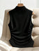 SHEIN Raffinéa Camiseta sin mangas informal y moderna con detalles metálicos en la cintura y fruncido - Quierox - Tienda Online