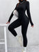 SHEIN Raffinéa Mono de manga larga tipo skinny con cremallera de uso casual para hacer ejercicio - Quierox - Tienda Online