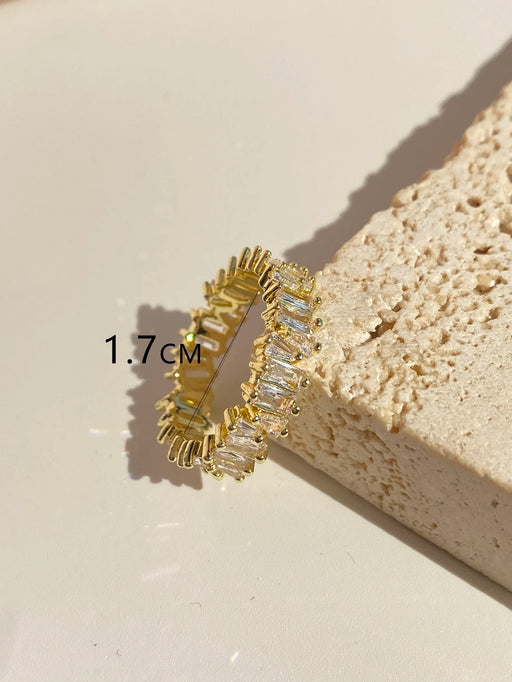 SHEIN rakol Anillo zirconia cúbica adorno para mujeres - Quierox - Tienda Online