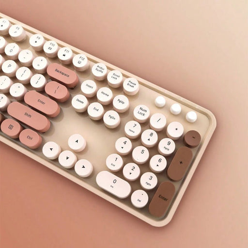 SHEIN RantoPad 2,4G juego de teclado y ratón inalámbricos 104 teclas bonito teclado y ratón - Quierox - Tienda Online