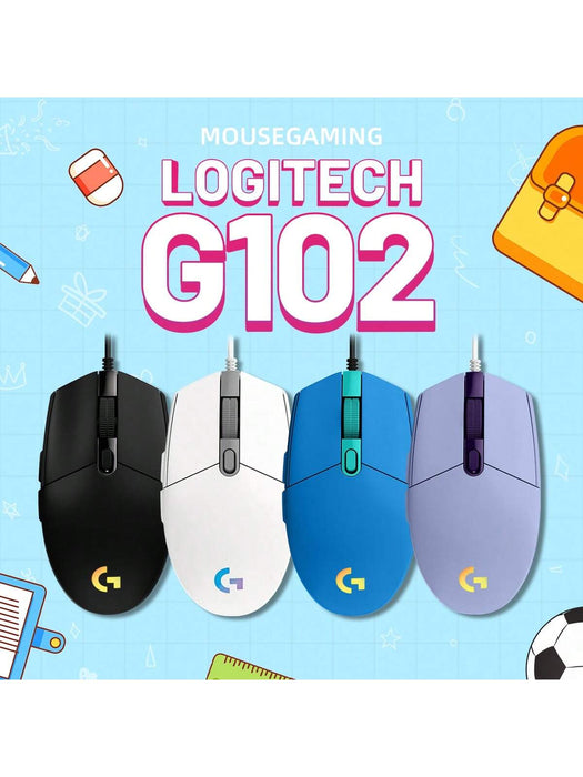 SHEIN Ratón para juegos con cable Logitech G102 Light Sync, iluminación RGB, para juegos - Quierox - Tienda Online