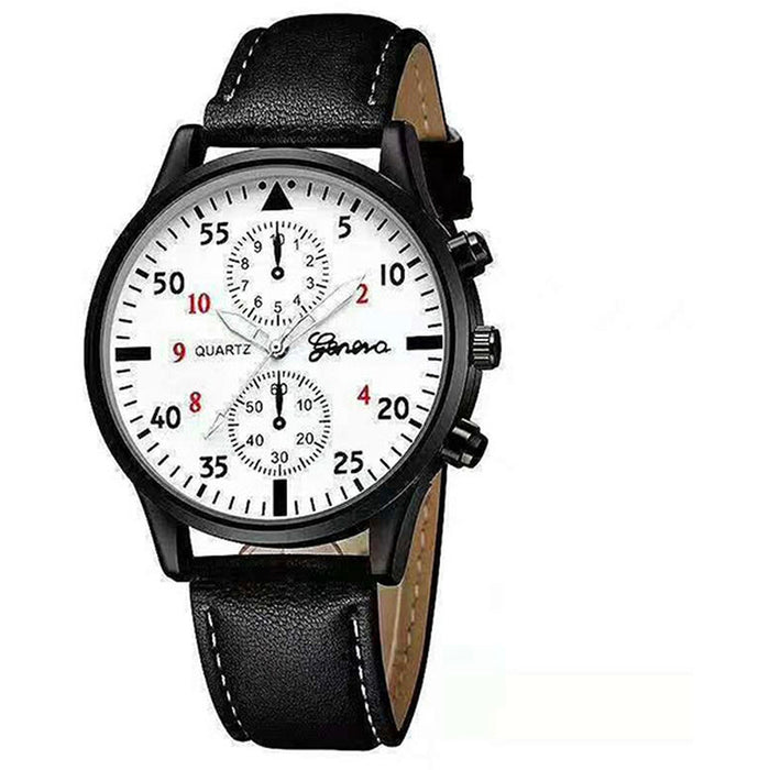 SHEIN Reloj analógico de negocios de cuero, de moda - Quierox - Tienda Online