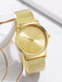 SHEIN Reloj de cuarzo con esfera redonda y correa de malla - Quierox - Tienda Online
