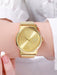 SHEIN Reloj de cuarzo con esfera redonda y correa de malla - Quierox - Tienda Online