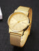 SHEIN Reloj de cuarzo con esfera redonda y correa de malla - Quierox - Tienda Online