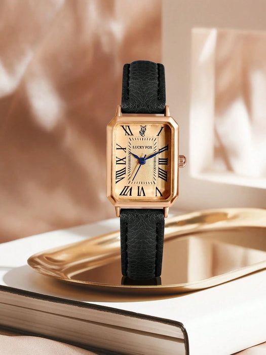SHEIN Reloj de cuarzo con puntero rectangular LUCKYFOX como regalo - Quierox - Tienda Online