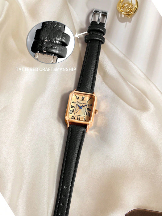 SHEIN Reloj de cuarzo con puntero rectangular LUCKYFOX como regalo - Quierox - Tienda Online