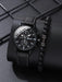 Shein Reloj de cuarzo de doble esfera para hombre y pulsera de cuentas - Quierox - Tienda Online