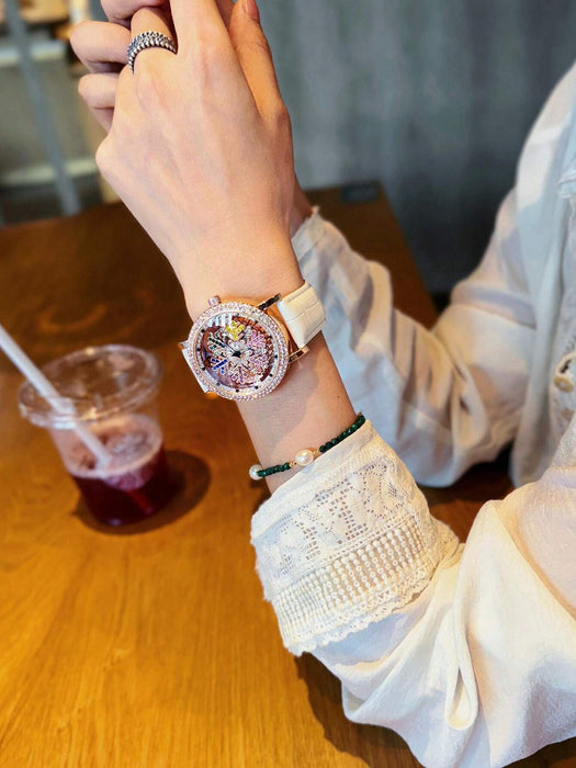SHEIN Reloj de cuarzo para mujer, deslumbrante y lujoso, con diamantes de imitación - Quierox - Tienda Online