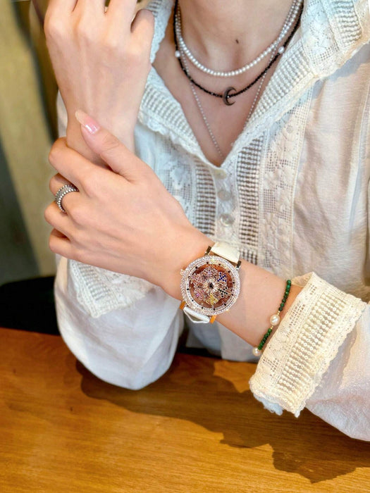 SHEIN Reloj de cuarzo para mujer, deslumbrante y lujoso, con diamantes de imitación - Quierox - Tienda Online