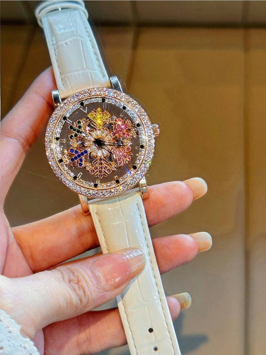 SHEIN Reloj de cuarzo para mujer, deslumbrante y lujoso, con diamantes de imitación - Quierox - Tienda Online