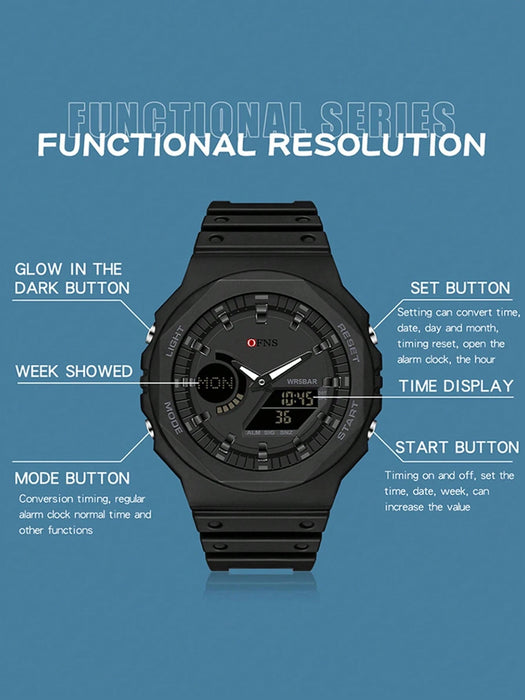 SHEIN Reloj de cuarzo SANDA de lujo para hombres, resistente al agua - Quierox - Tienda Online