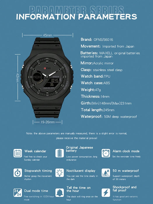 SHEIN Reloj de cuarzo SANDA de lujo para hombres, resistente al agua - Quierox - Tienda Online