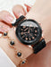 SHEIN Reloj de pulsera de cuarzo con esfera digital de tres esferas para mujer - Quierox - Tienda Online